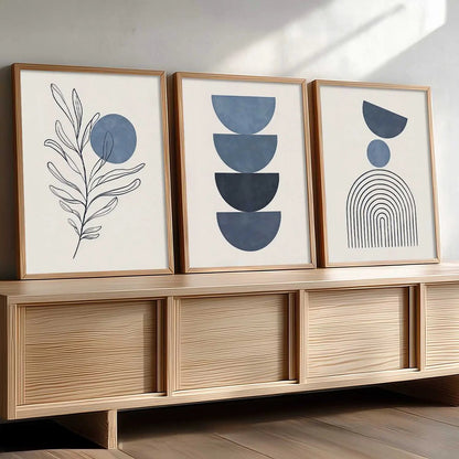 Boho Framed Wall Art Prints | Set of 3 | Home Decor