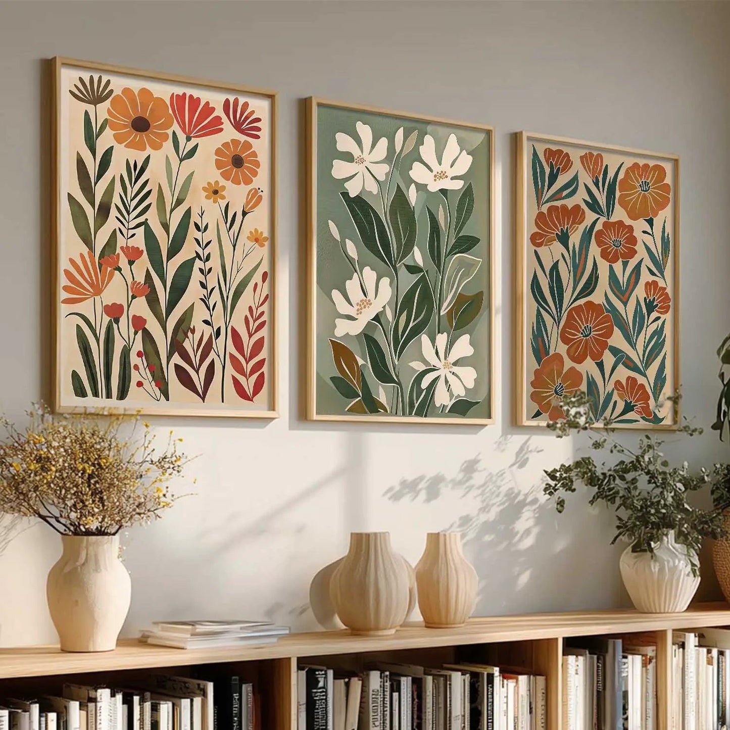Botanical Framed Wall Art Prints | Set of 3 | Home Decor