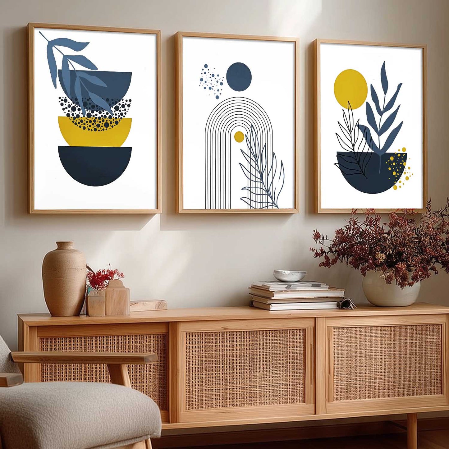 Boho Wall Art Paintings for Living Room Bedroom