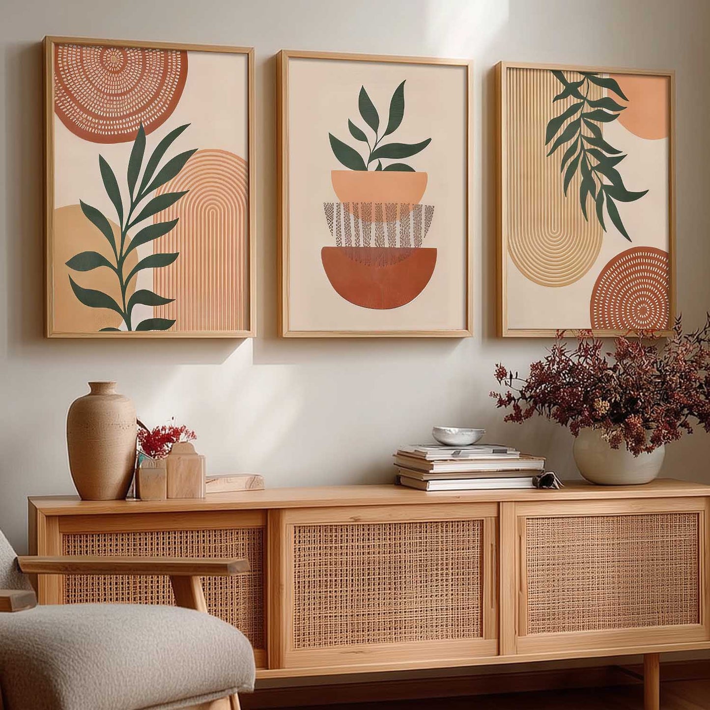 Boho Wall Art Paintings for Living Room Bedroom