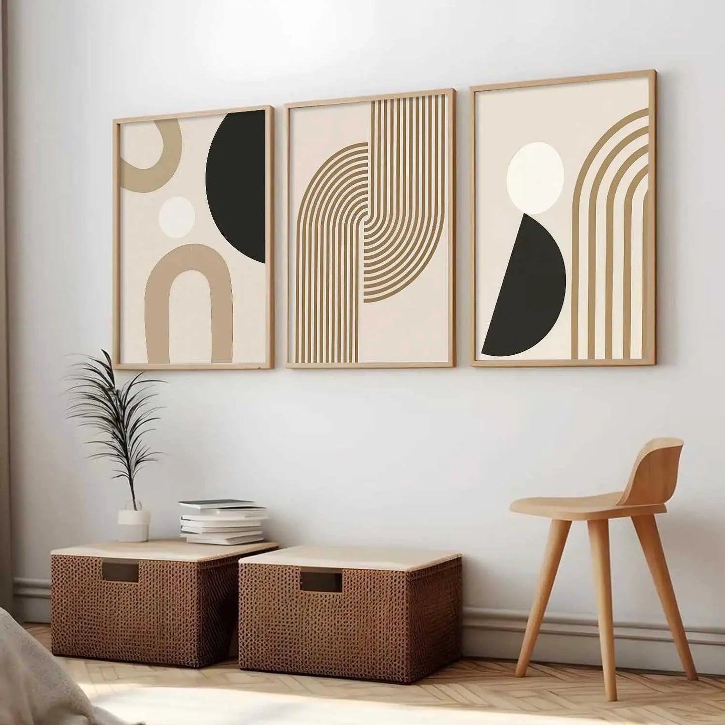 Boho Framed Wall Art Prints | Set of 3 | Home Decor