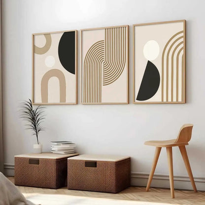 Boho Framed Wall Art Prints | Set of 3 | Home Decor