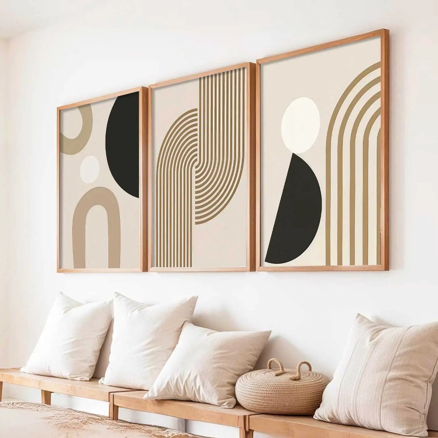 Boho Framed Wall Art Prints | Set of 3 | Home Decor