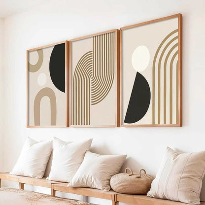 Boho Framed Wall Art Prints | Set of 3 | Home Decor