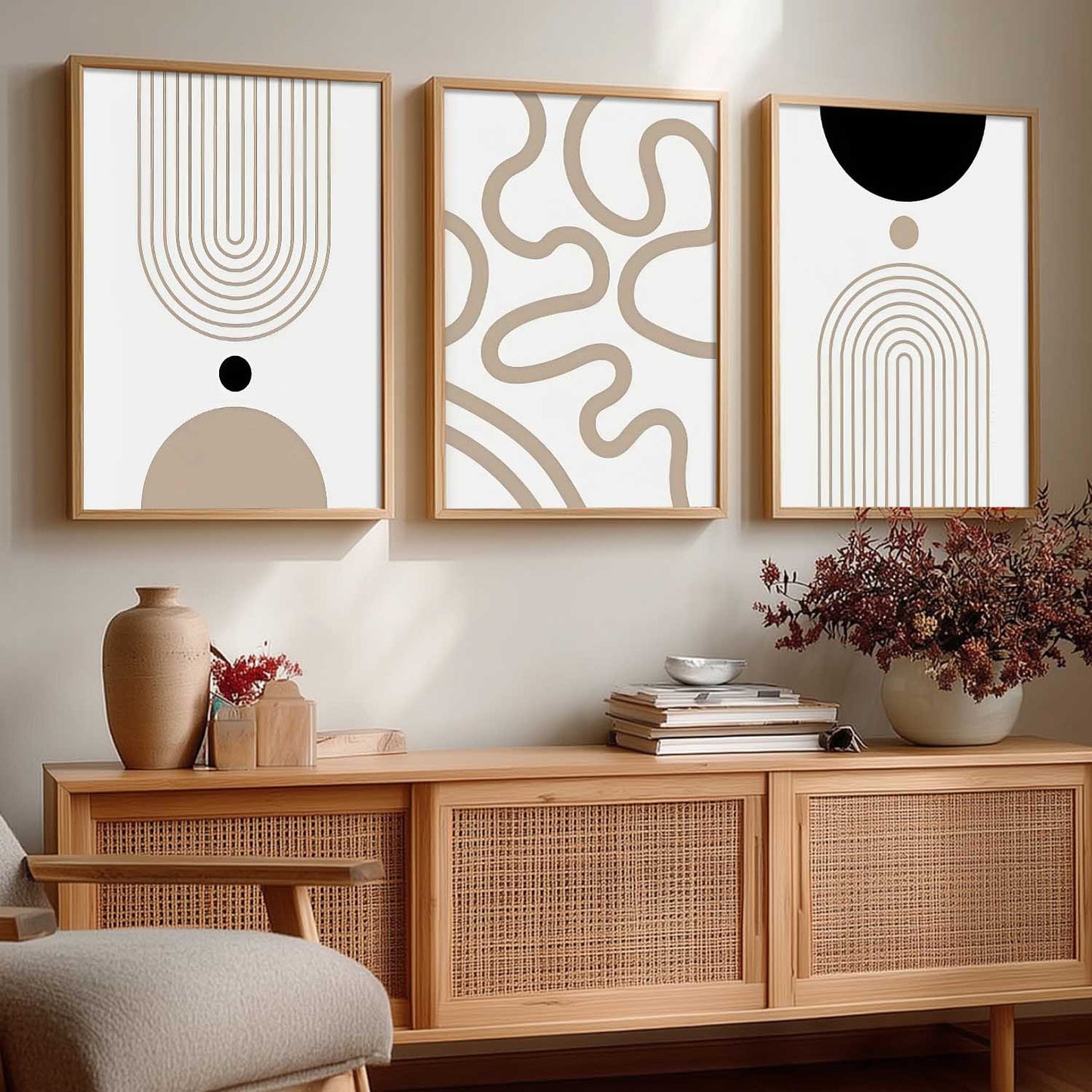 Boho Wall Art Paintings for Living Room Bedroom