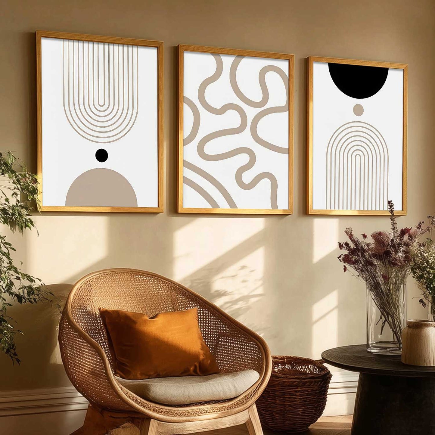 Boho Wall Art Paintings for Living Room Bedroom