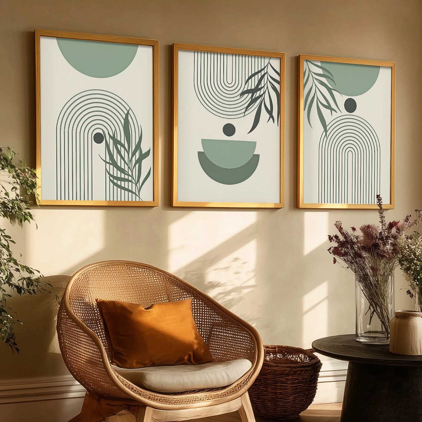 Boho Wall Art Paintings for Living Room Bedroom