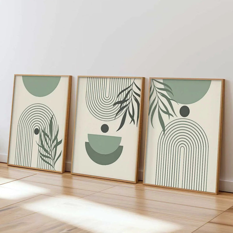 Boho Framed Wall Art Prints | Set of 3 | Home Decor