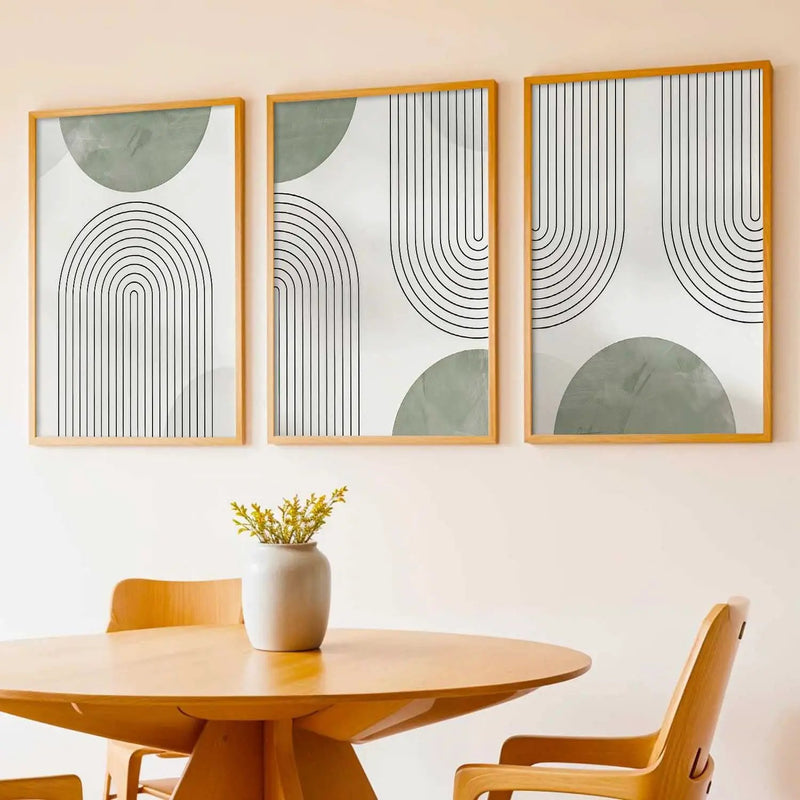 Boho Framed Wall Art Prints | Set of 3 | Home Decor