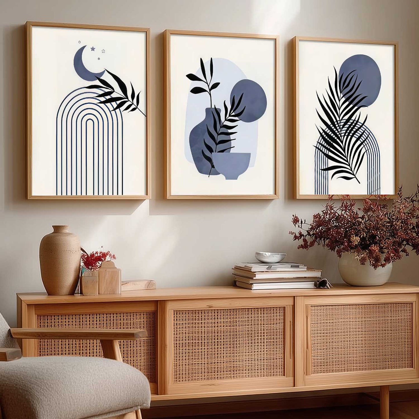 Boho Wall Art Paintings for Living Room Bedroom