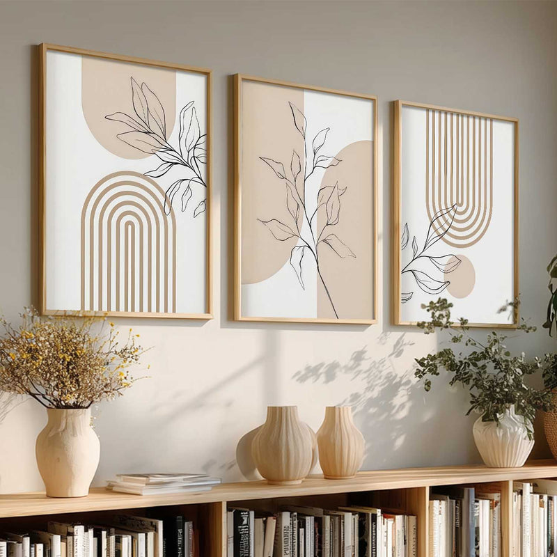 Boho Framed Wall Art Prints | Set of 3 | Home Decor