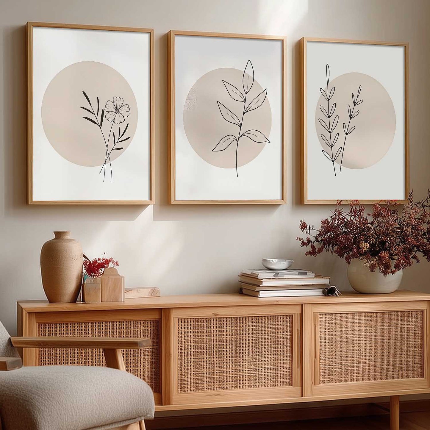 Boho Wall Art Paintings for Living Room Bedroom