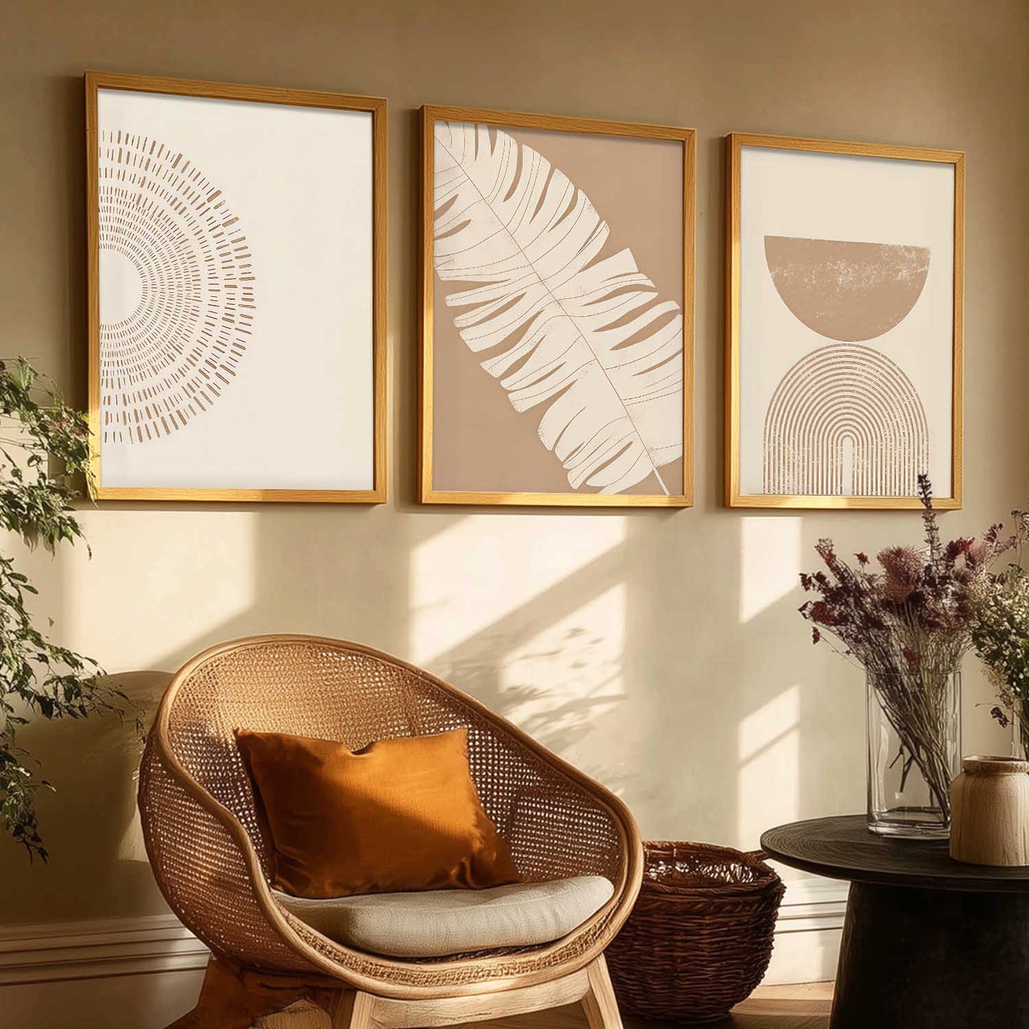 Boho Wall Art Paintings for Living Room Bedroom