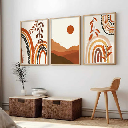 Boho Wall Art Paintings for Living Room Bedroom