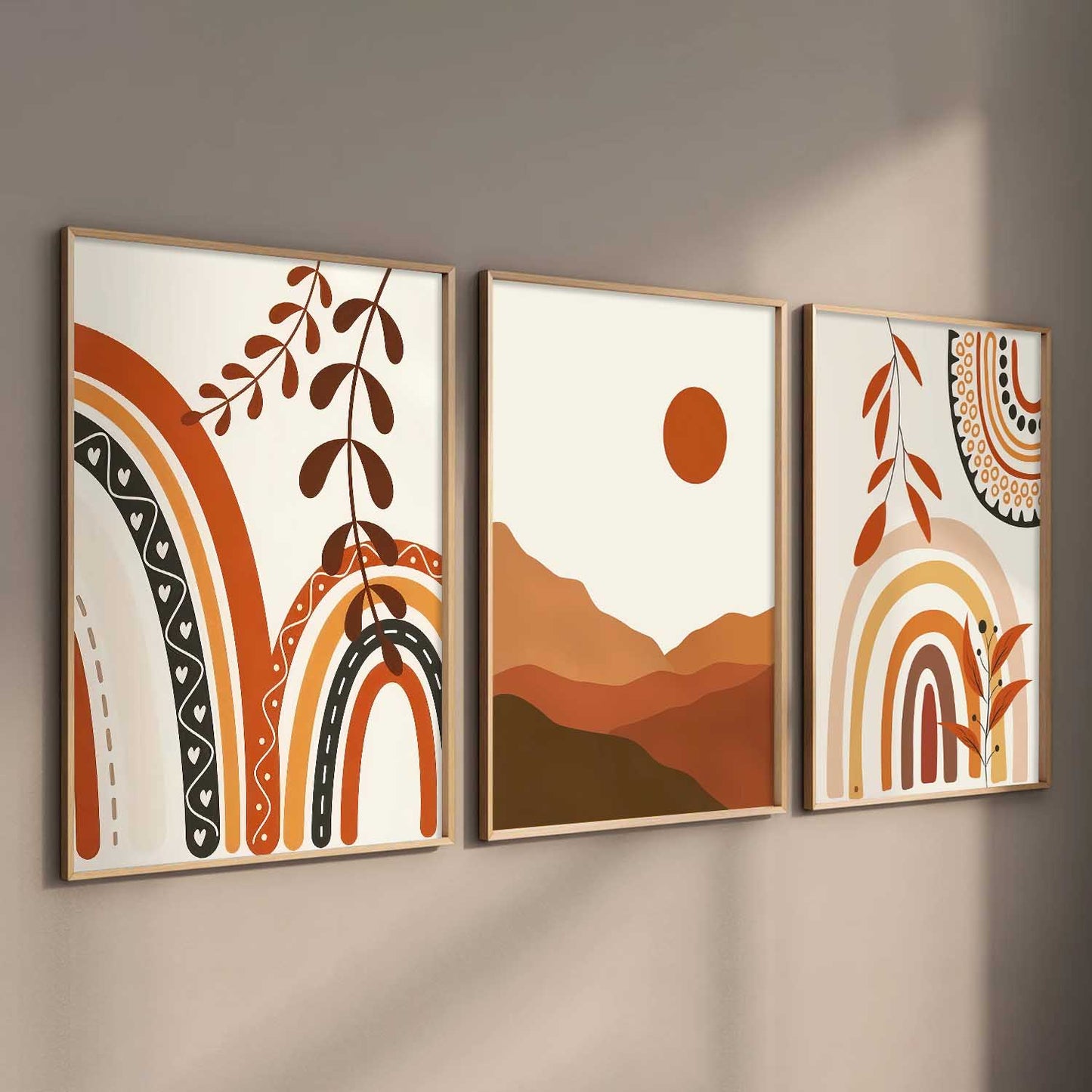 Boho Wall Art Paintings for Living Room Bedroom