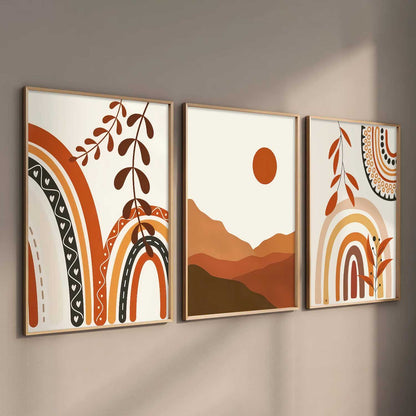 Boho Wall Art Paintings for Living Room Bedroom