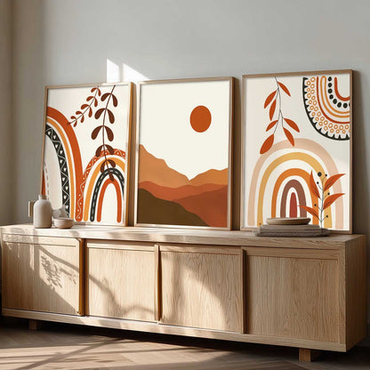 Boho Wall Art Paintings for Living Room Bedroom