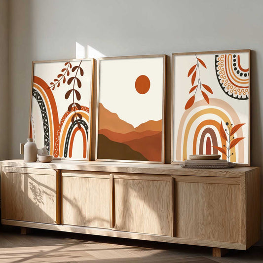 Boho Wall Art Paintings for Living Room Bedroom