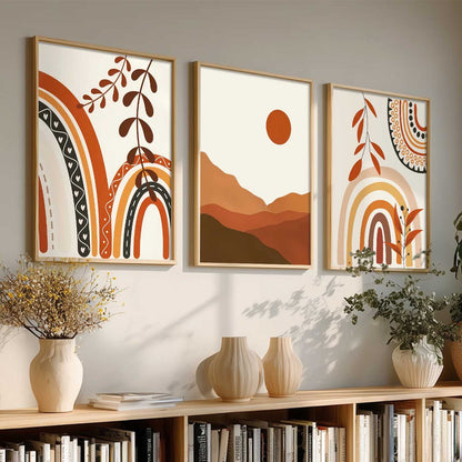 Boho Wall Art Paintings for Living Room Bedroom