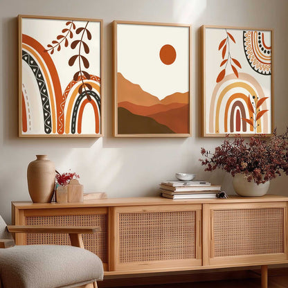 Boho Wall Art Paintings for Living Room Bedroom