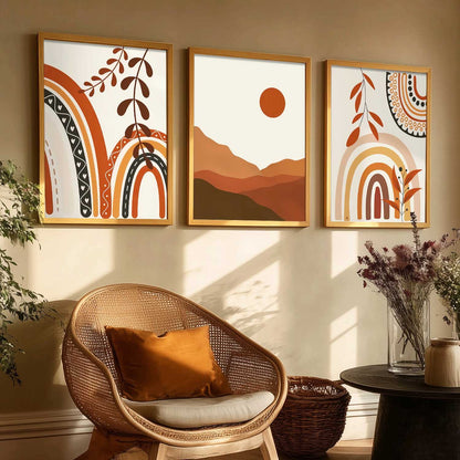 Boho Wall Art Paintings for Living Room Bedroom