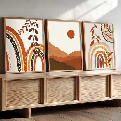 Boho Wall Art Paintings for Living Room Bedroom