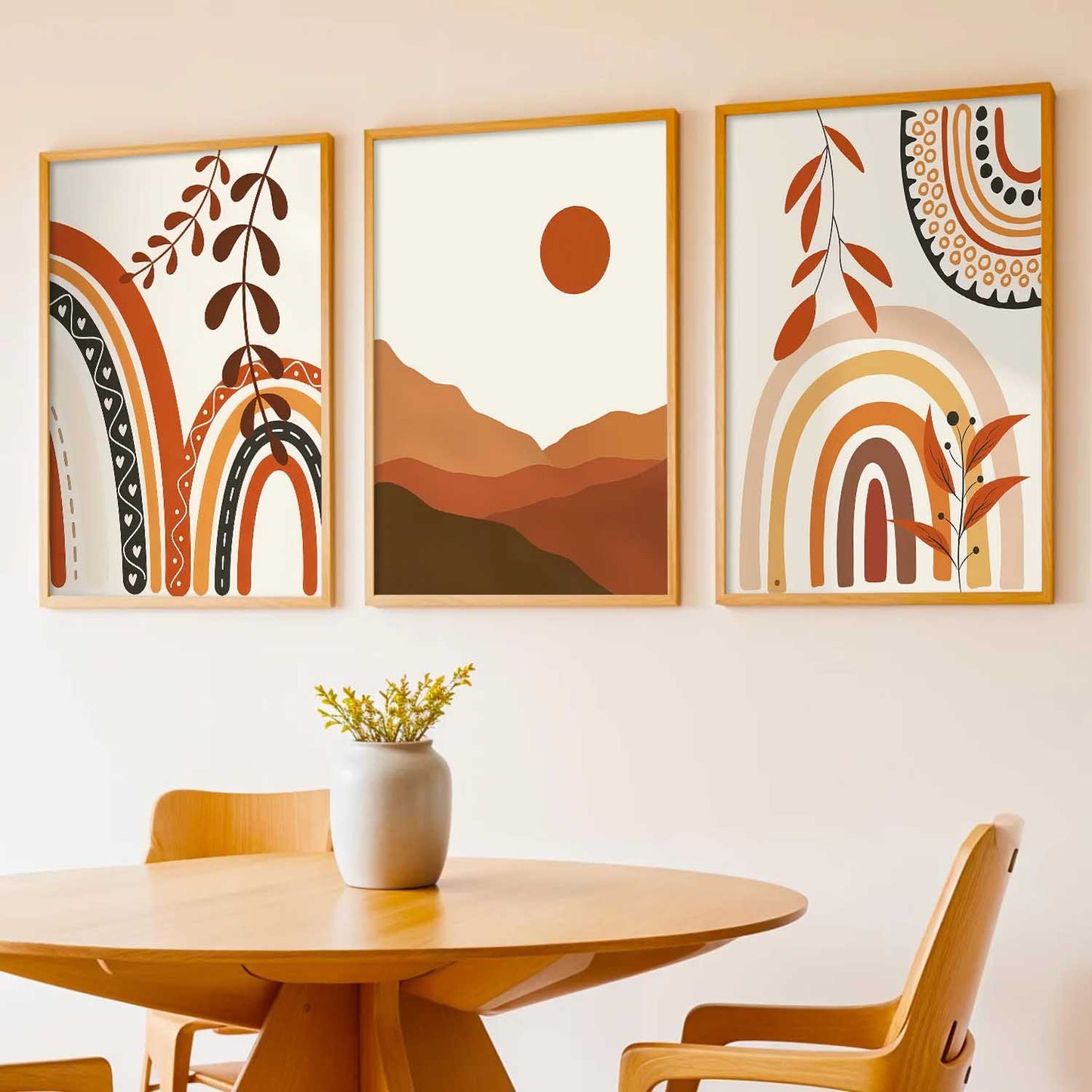 Boho Wall Art Paintings for Living Room Bedroom