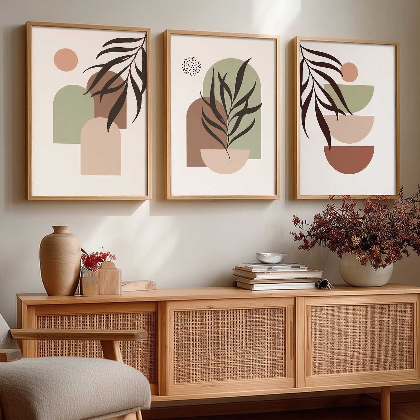 Boho Wall Art Paintings for Living Room Bedroom