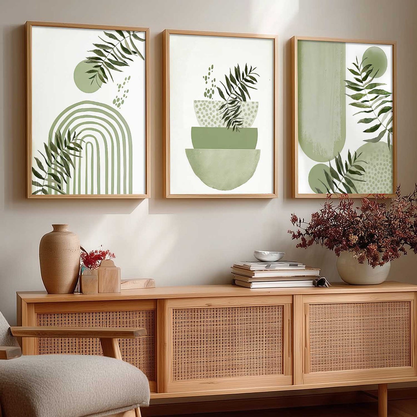 Boho Wall Art Paintings for Living Room Bedroom