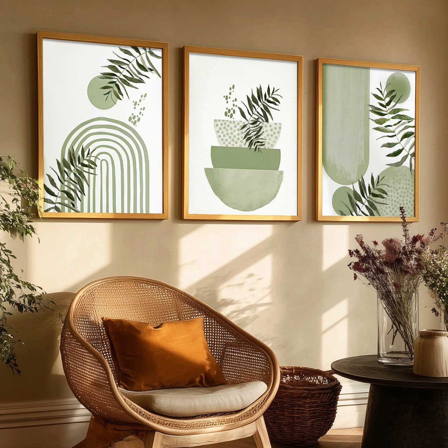 Boho Wall Art Paintings for Living Room Bedroom