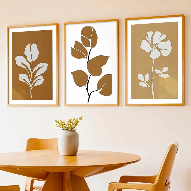Boho Framed Wall Art Prints | Set of 3 | Home Decor
