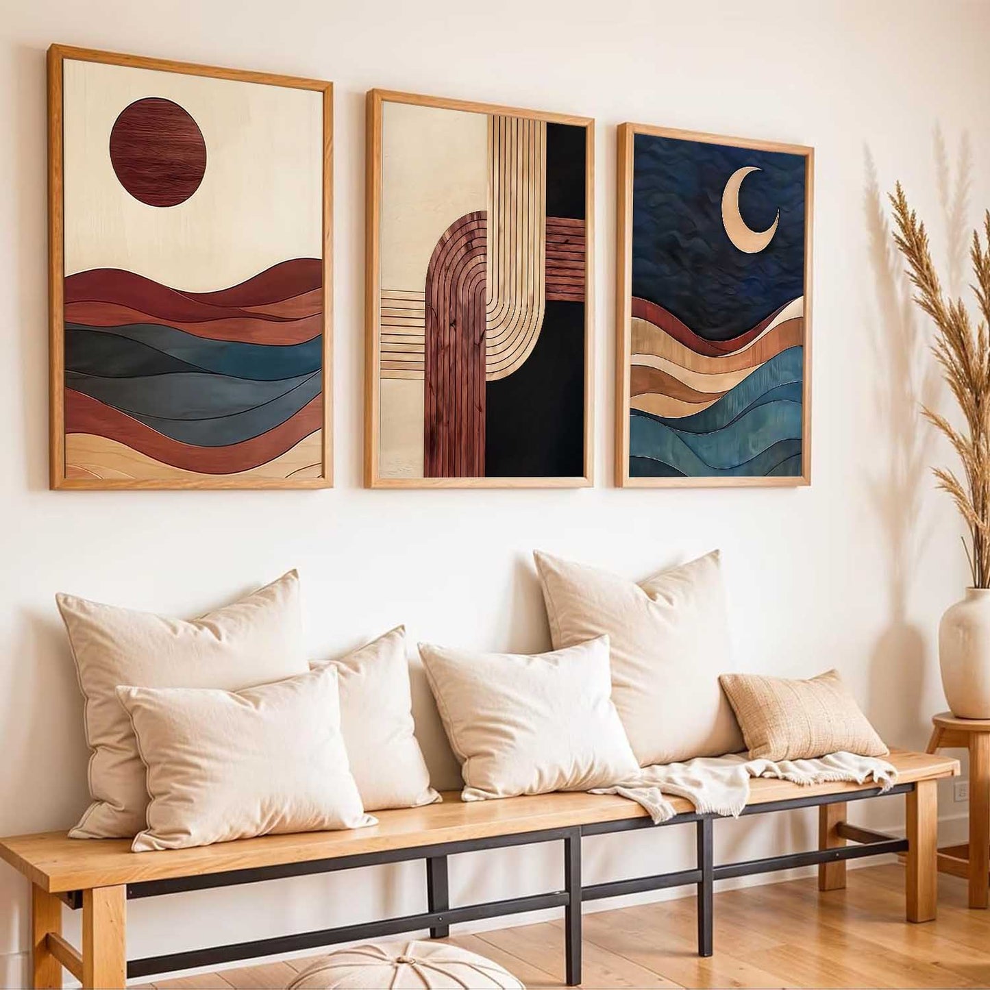 Boho Wall Art Paintings for Living Room Bedroom