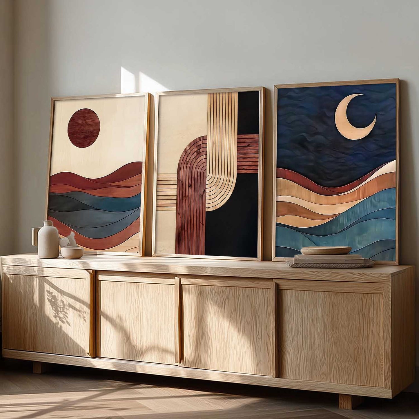 Boho Wall Art Paintings for Living Room Bedroom