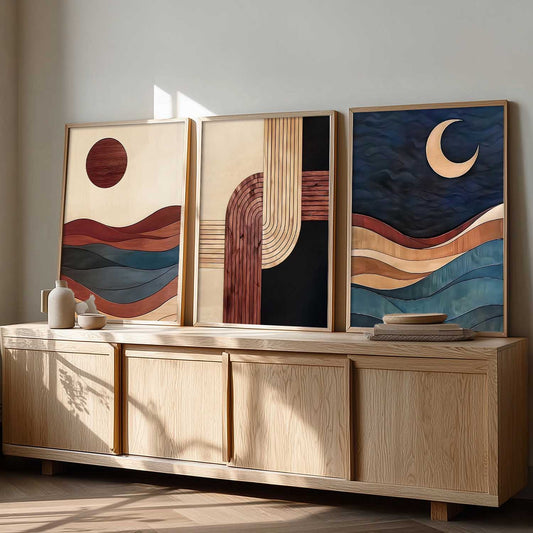 Boho Wall Art Paintings for Living Room Bedroom