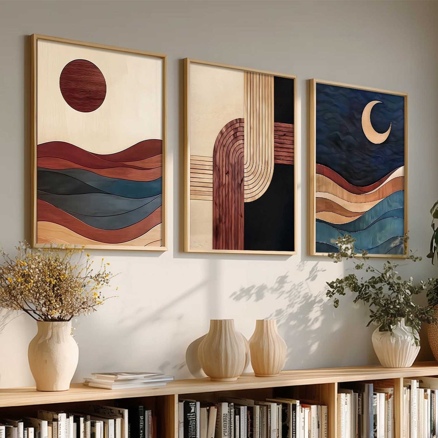 Boho Wall Art Paintings for Living Room Bedroom