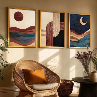 Boho Wall Art Paintings for Living Room Bedroom