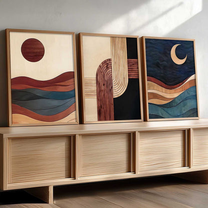 Boho Wall Art Paintings for Living Room Bedroom