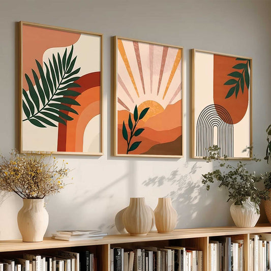 Boho Wall Art Paintings for Living Room Bedroom