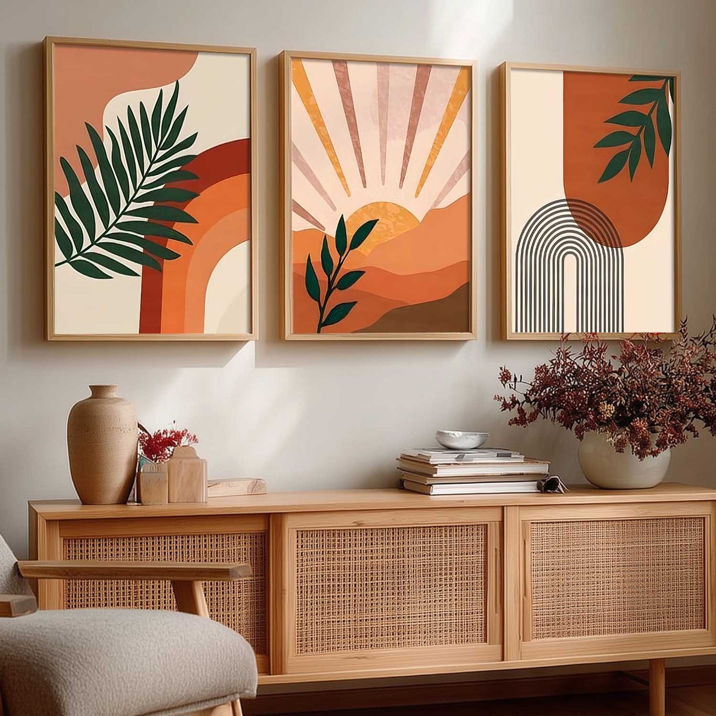 Boho Wall Art Paintings for Living Room Bedroom