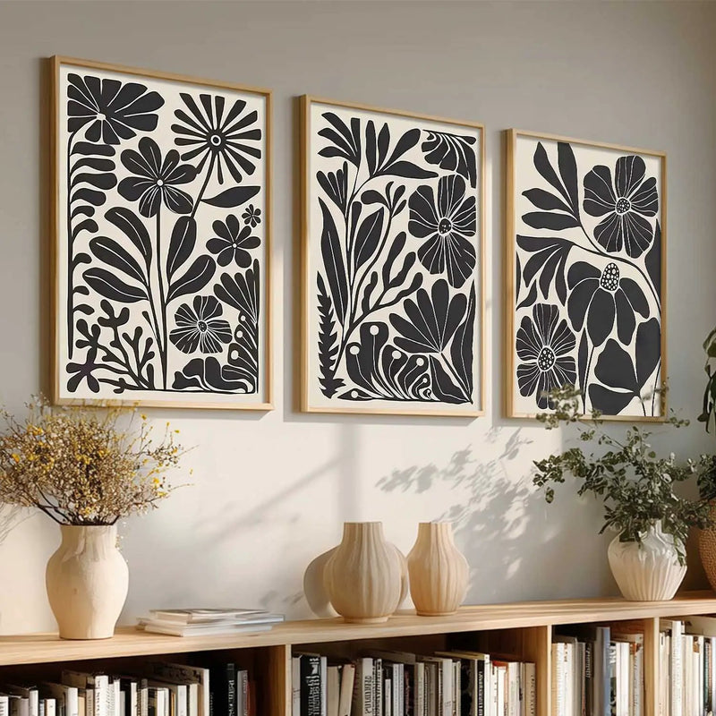 Botanical Framed Wall Art Prints | Set of 3 | Home Decor