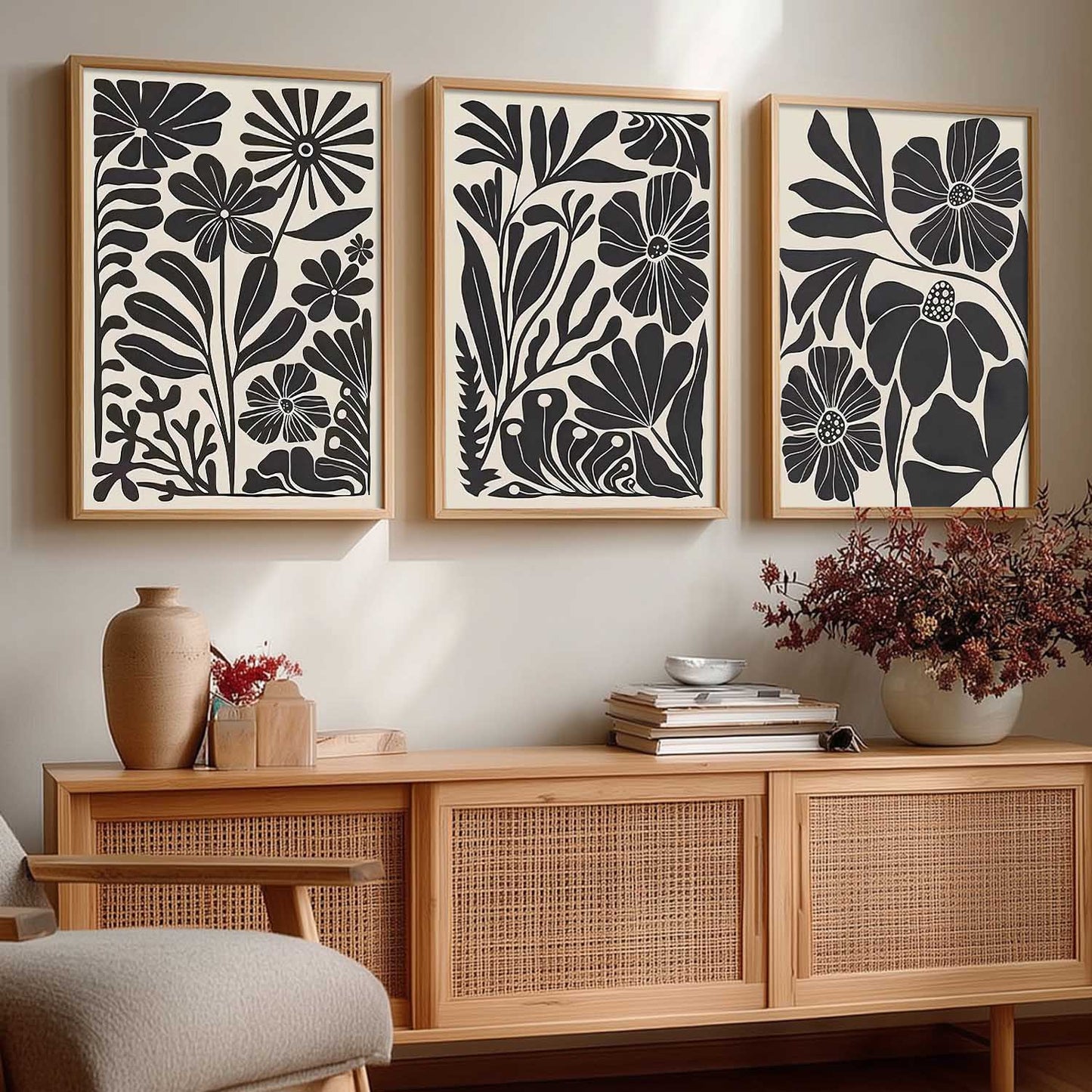 Abstract Botanical Wall Art Paintings for Living Room Bedroom