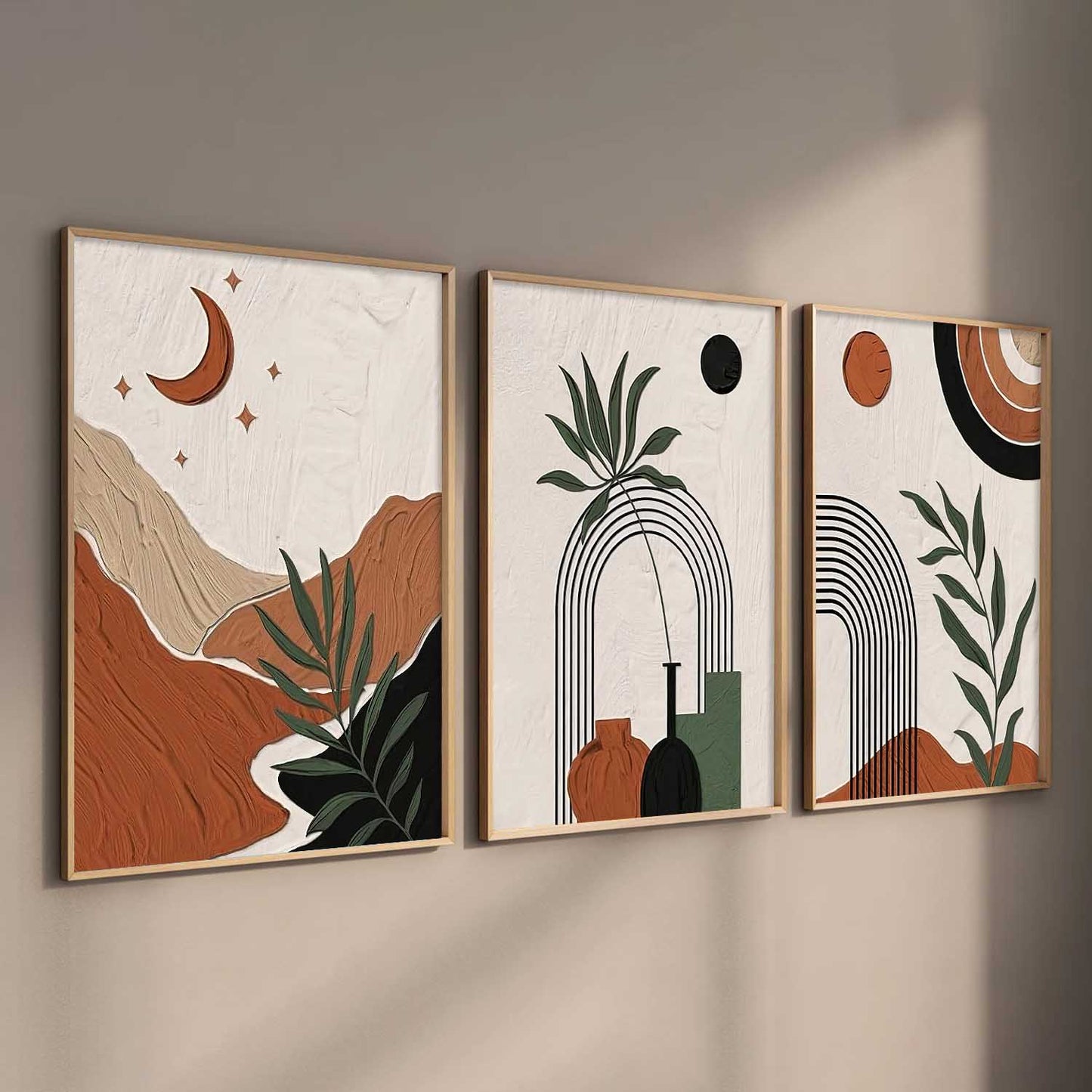 Boho Wall Art Paintings for Living Room Bedroom