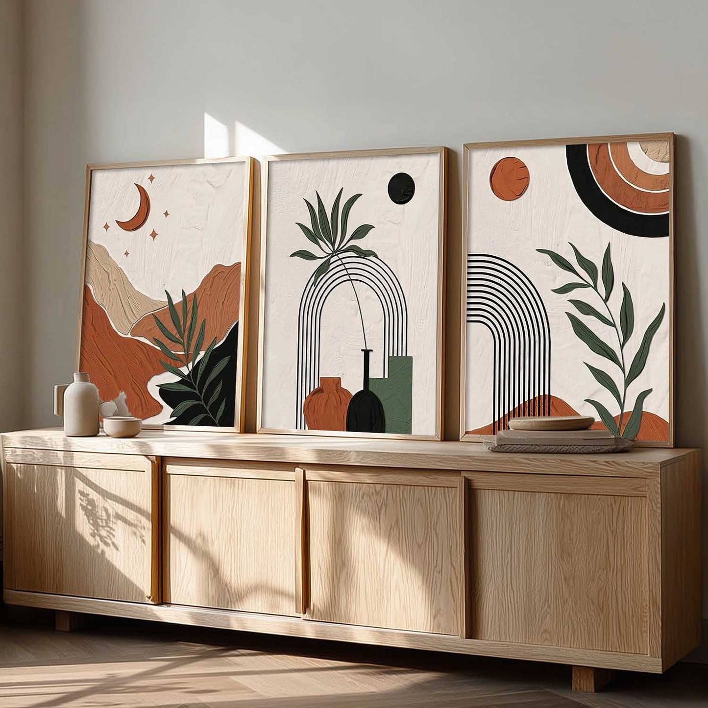 Boho Wall Art Paintings for Living Room Bedroom