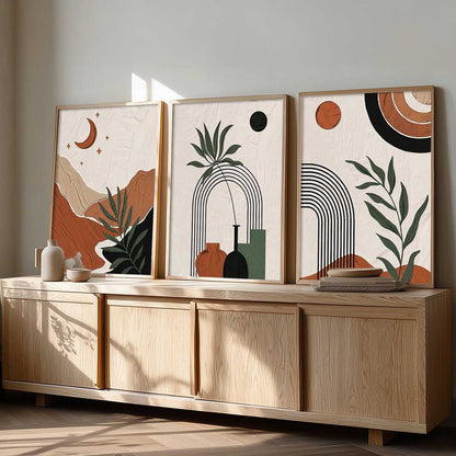 Boho Wall Art Paintings for Living Room Bedroom