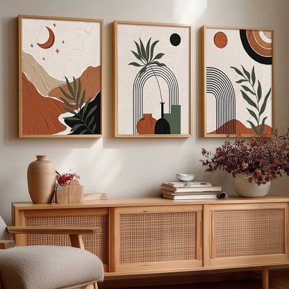 Boho Wall Art Paintings for Living Room Bedroom