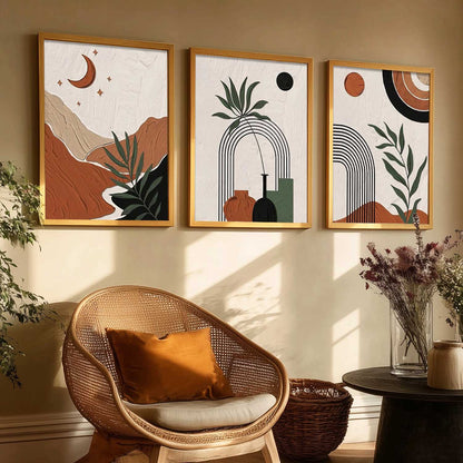 Boho Wall Art Paintings for Living Room Bedroom