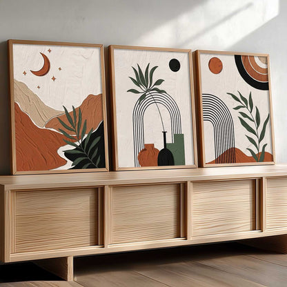 Boho Wall Art Paintings for Living Room Bedroom