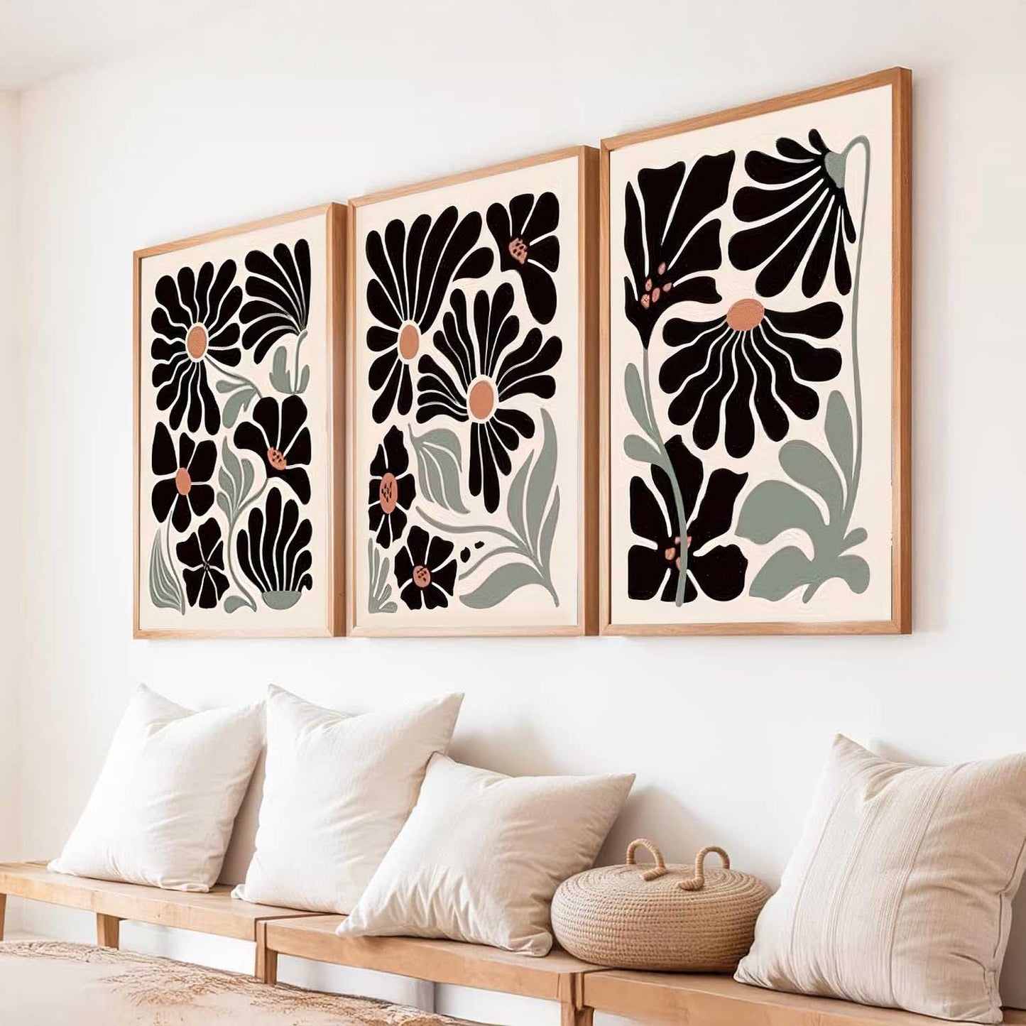 Abstract Botanical Wall Art Paintings for Living Room Bedroom