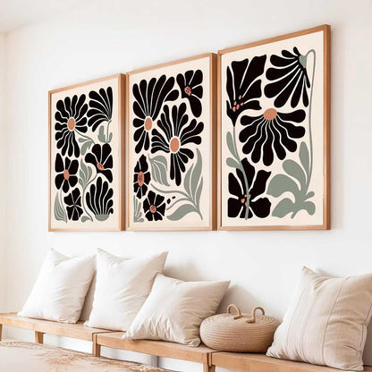 Abstract Botanical Wall Art Paintings for Living Room Bedroom