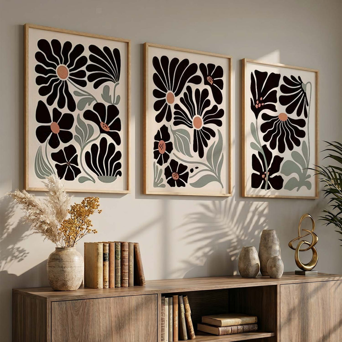 Botanical Framed Wall Art Prints | Set of 3 | Home Decor